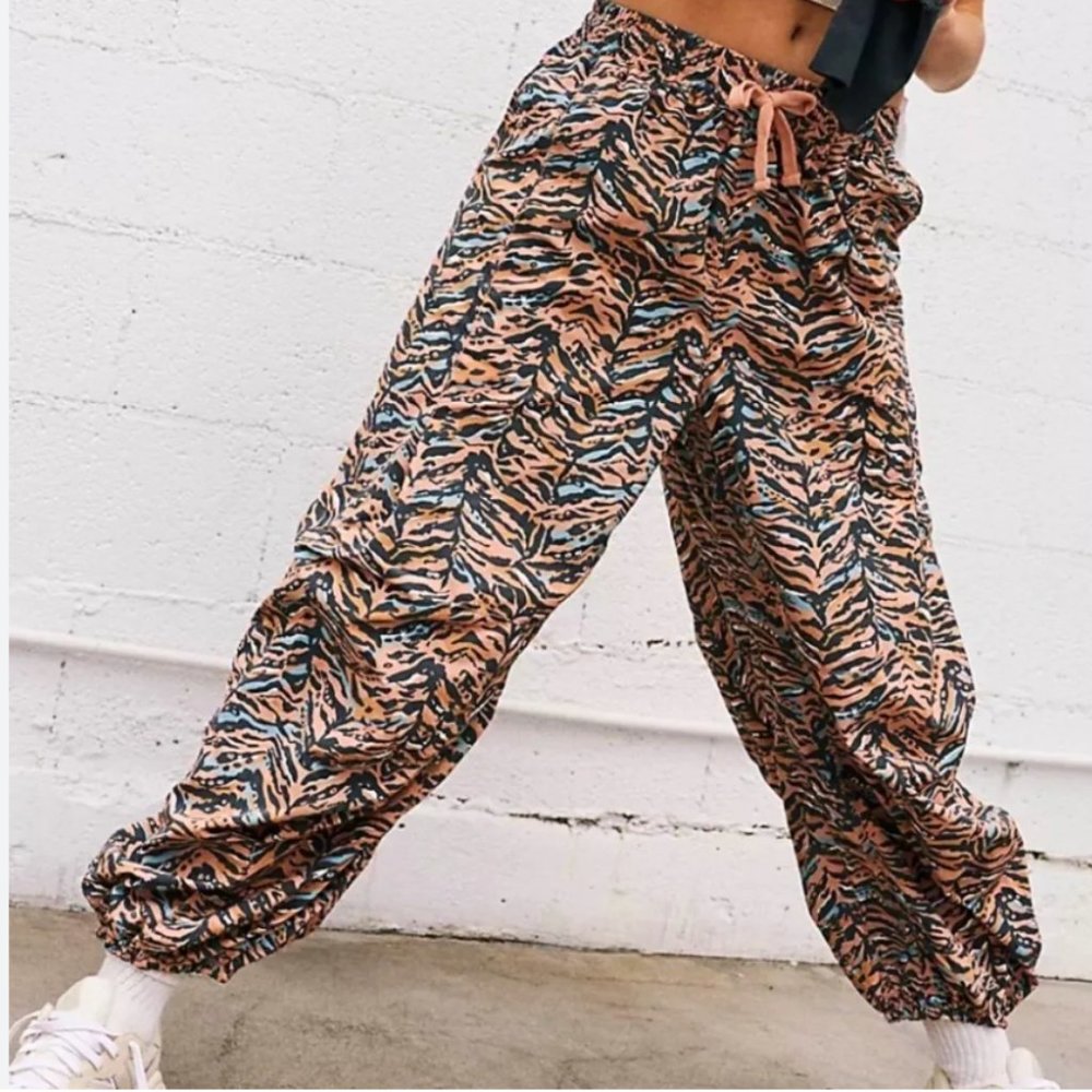 Free People Tiger-Stripe Drawstring Jogger Pants